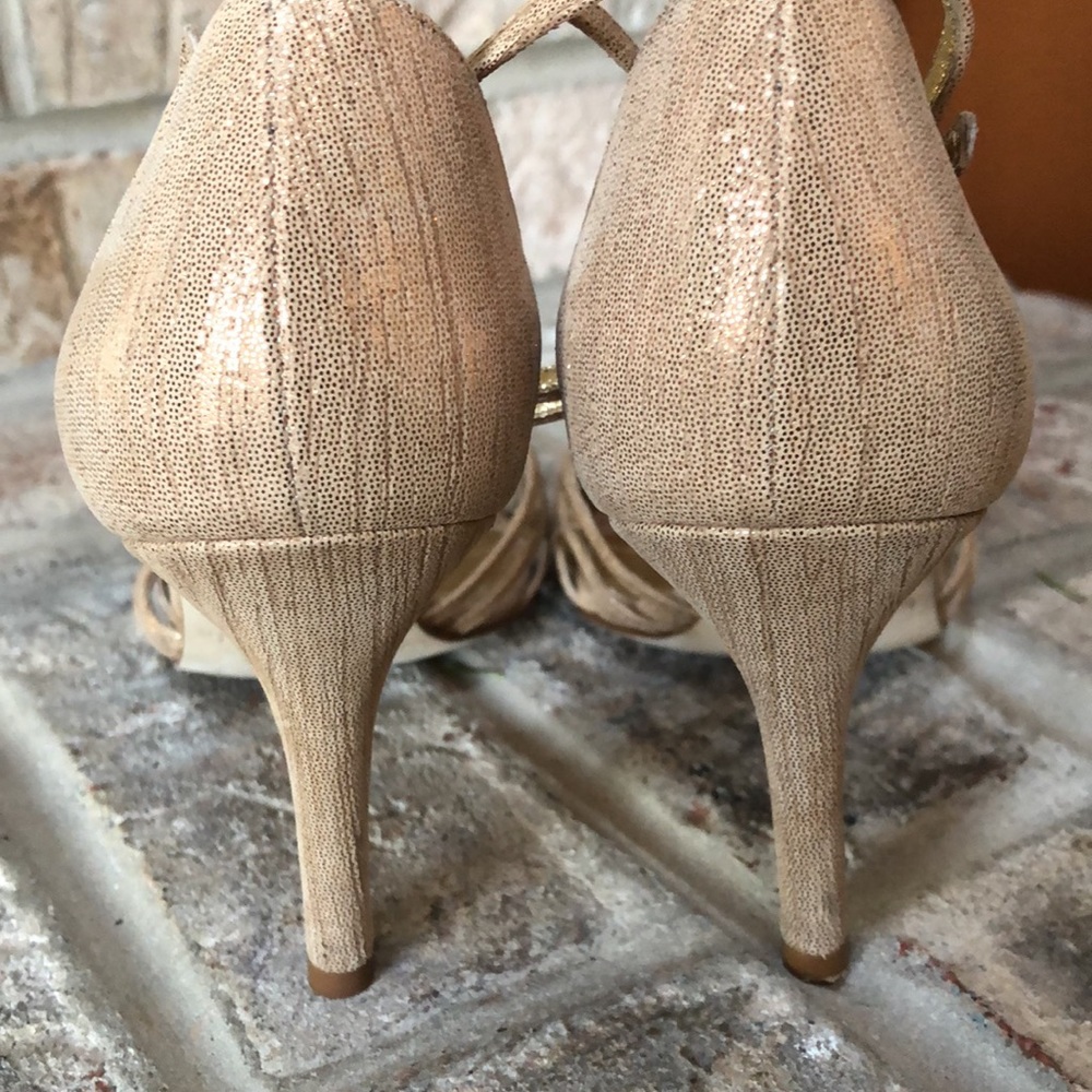 Kate Spade Gold Metallic Heels - Picture 6 of 6